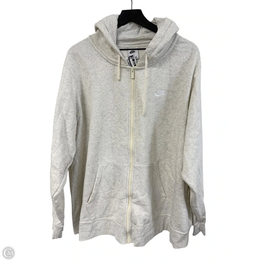 Sweatshirt Hoodie By Nike Apparel In Grey, Size: 3x