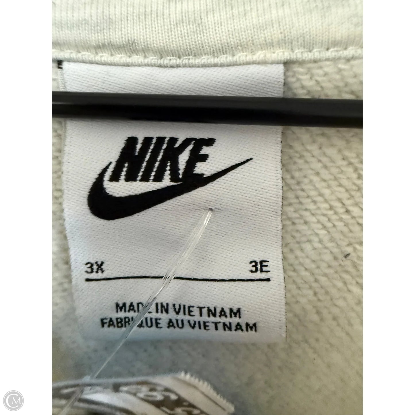 Sweatshirt Hoodie By Nike Apparel In Grey, Size: 3x