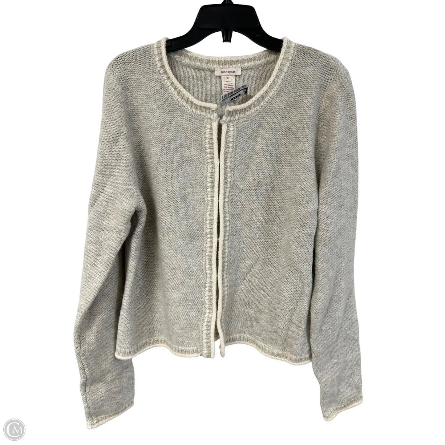 Sweater Cardigan By Sundance In Cream & Grey, Size: Xl