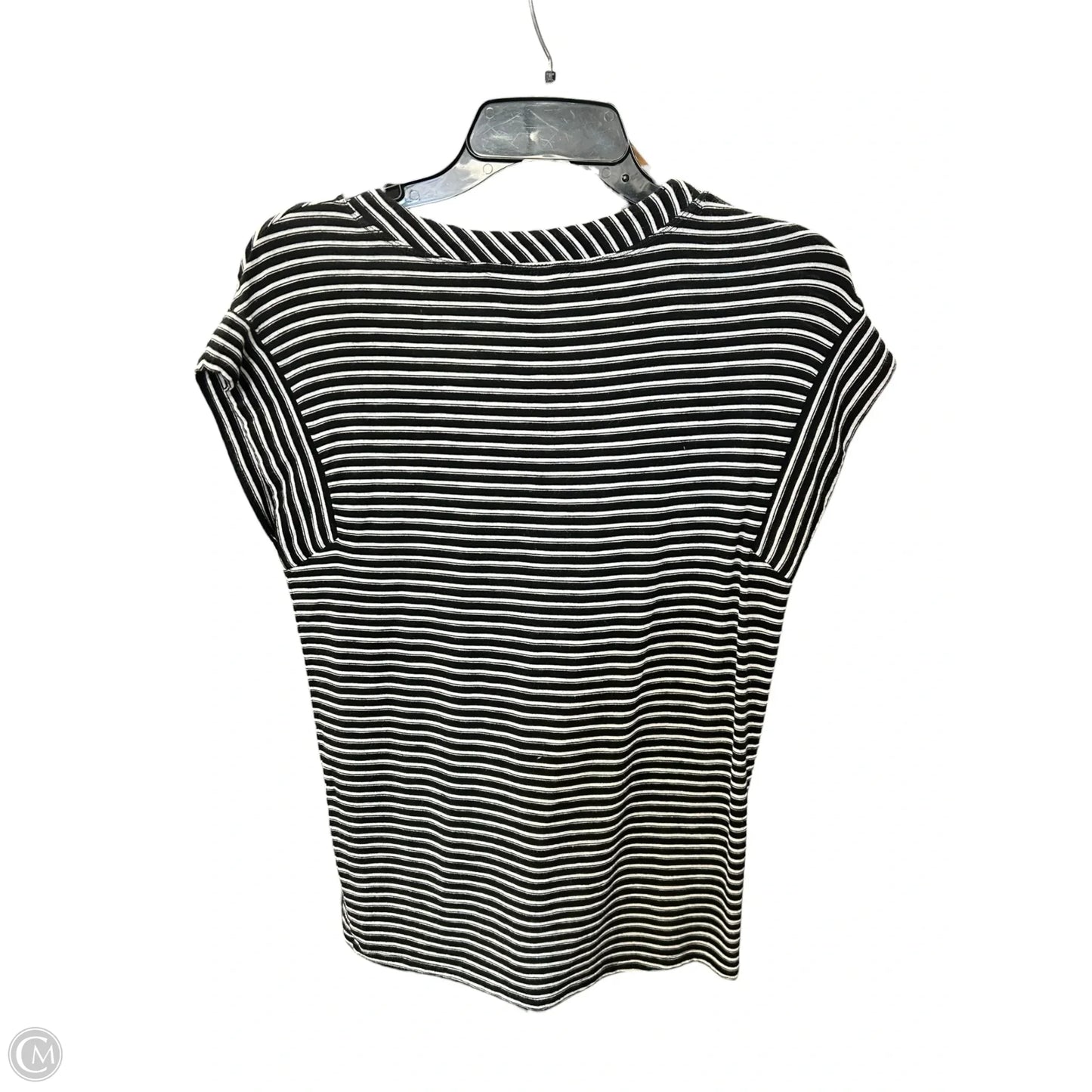 Top Short Sleeve By White House Black Market In Black & White, Size: Xxs