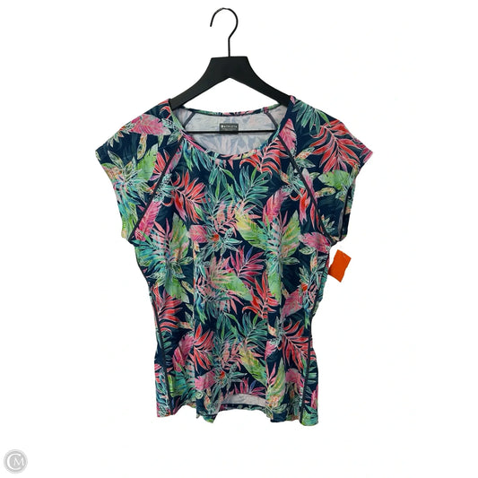 Athletic Top Short Sleeve By Athleta In Floral Print, Size: Xl