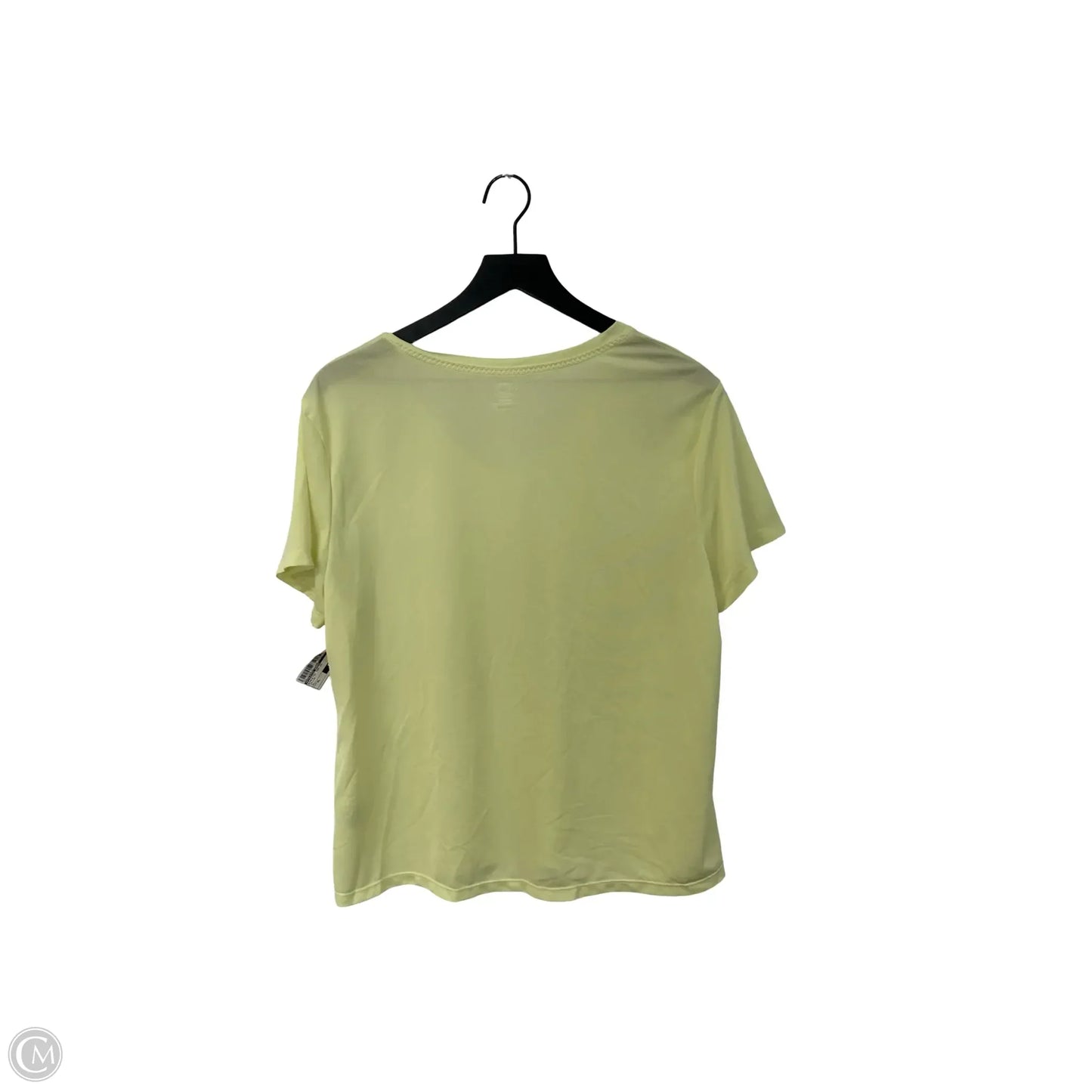 Athletic Top Short Sleeve By Athletic Works In Yellow, Size: Xl