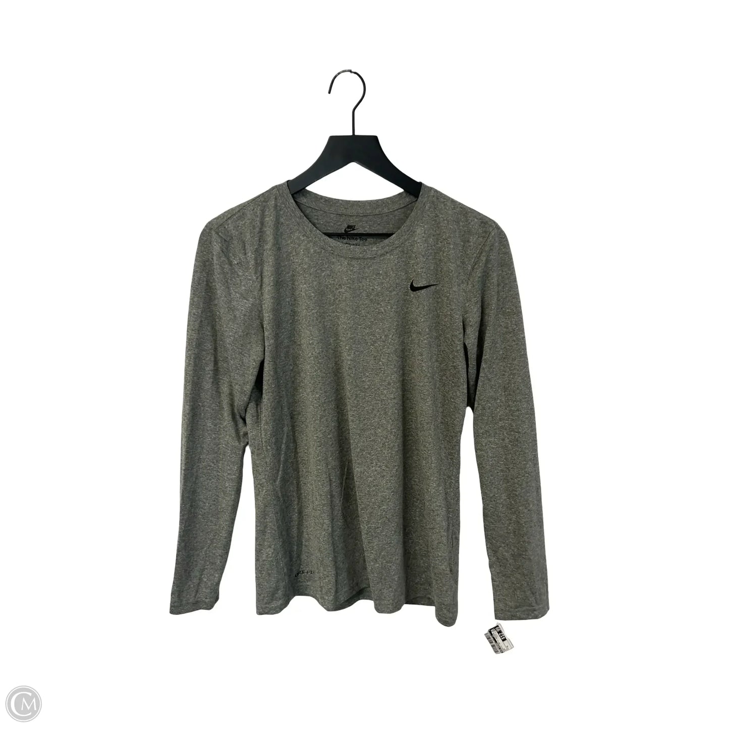 Athletic Top Long Sleeve Crewneck By Nike Apparel In Grey, Size: M