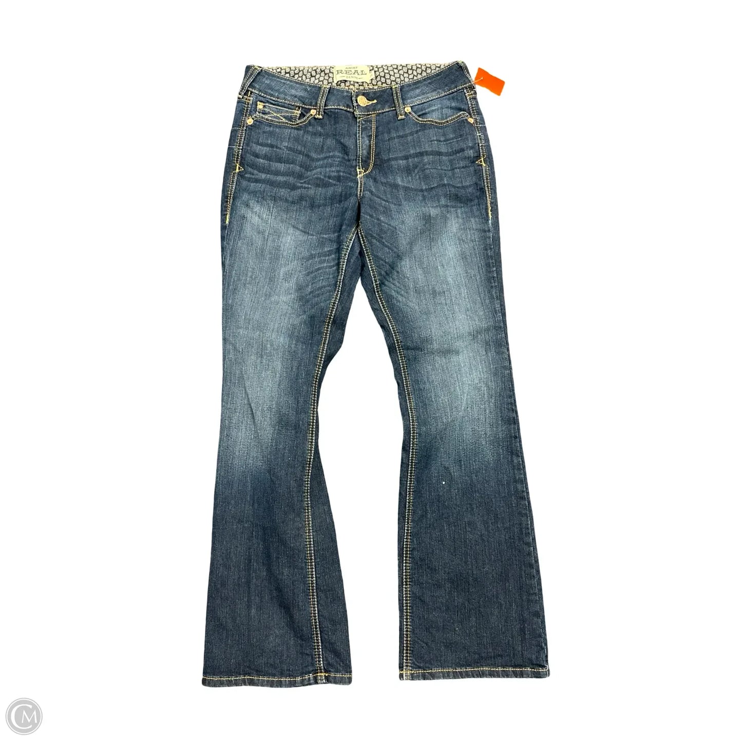 Jeans Boot Cut By Ariat In Blue Denim, Size: 12