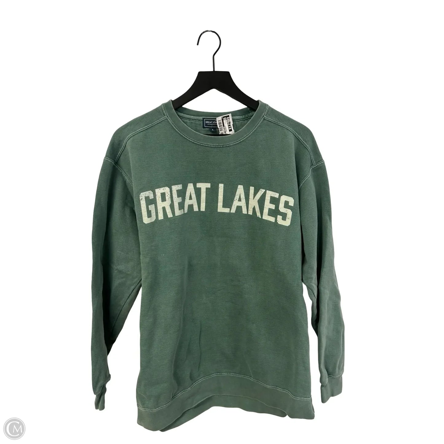 Sweatshirt Crewneck By Clothes Mentor In Green, Size: L