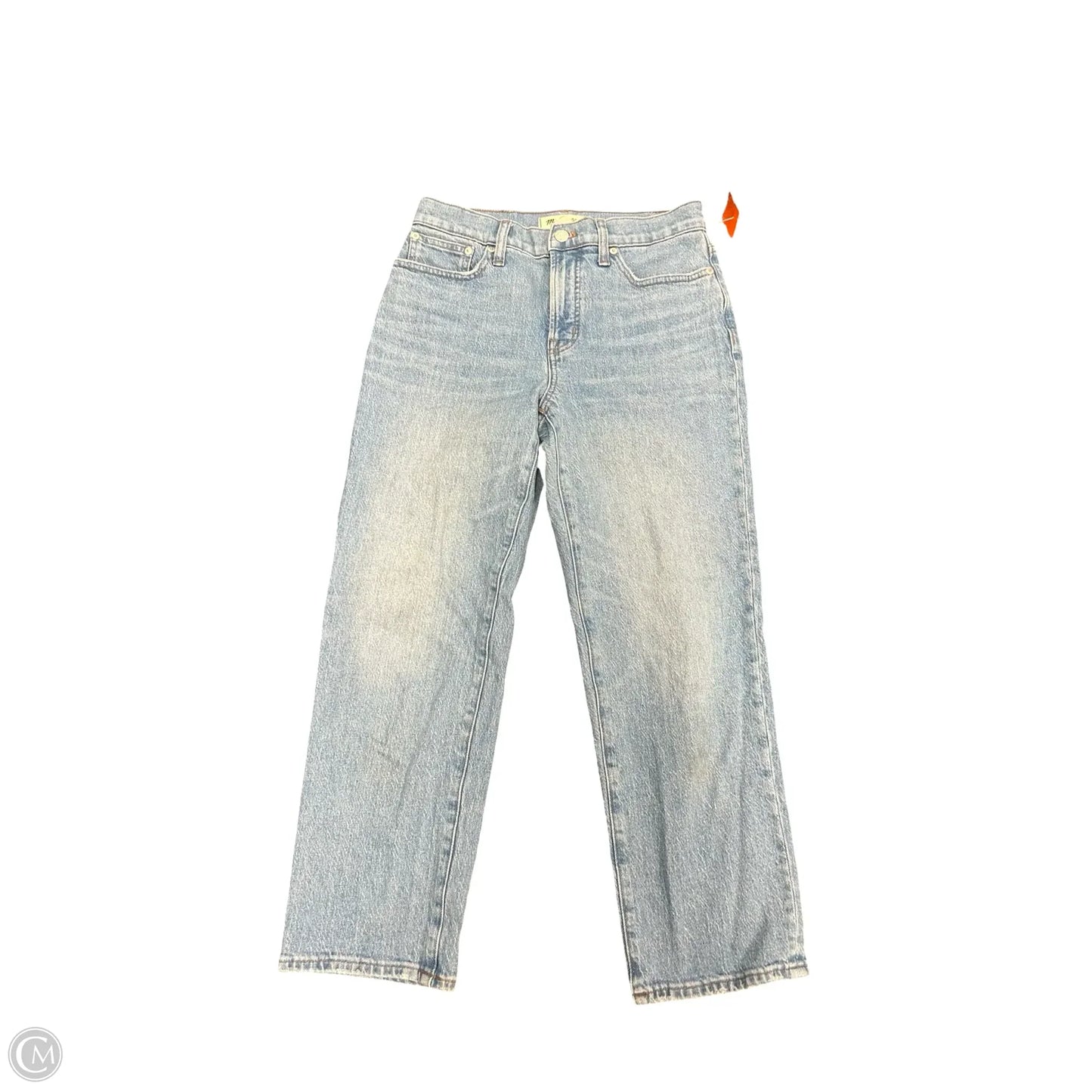 Jeans Straight By Madewell In Blue Denim, Size: 2p
