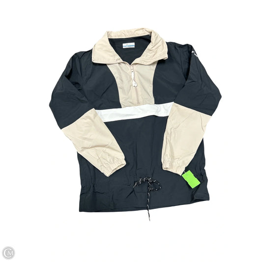 Jacket Windbreaker By Columbia In Black & Cream, Size: Xs