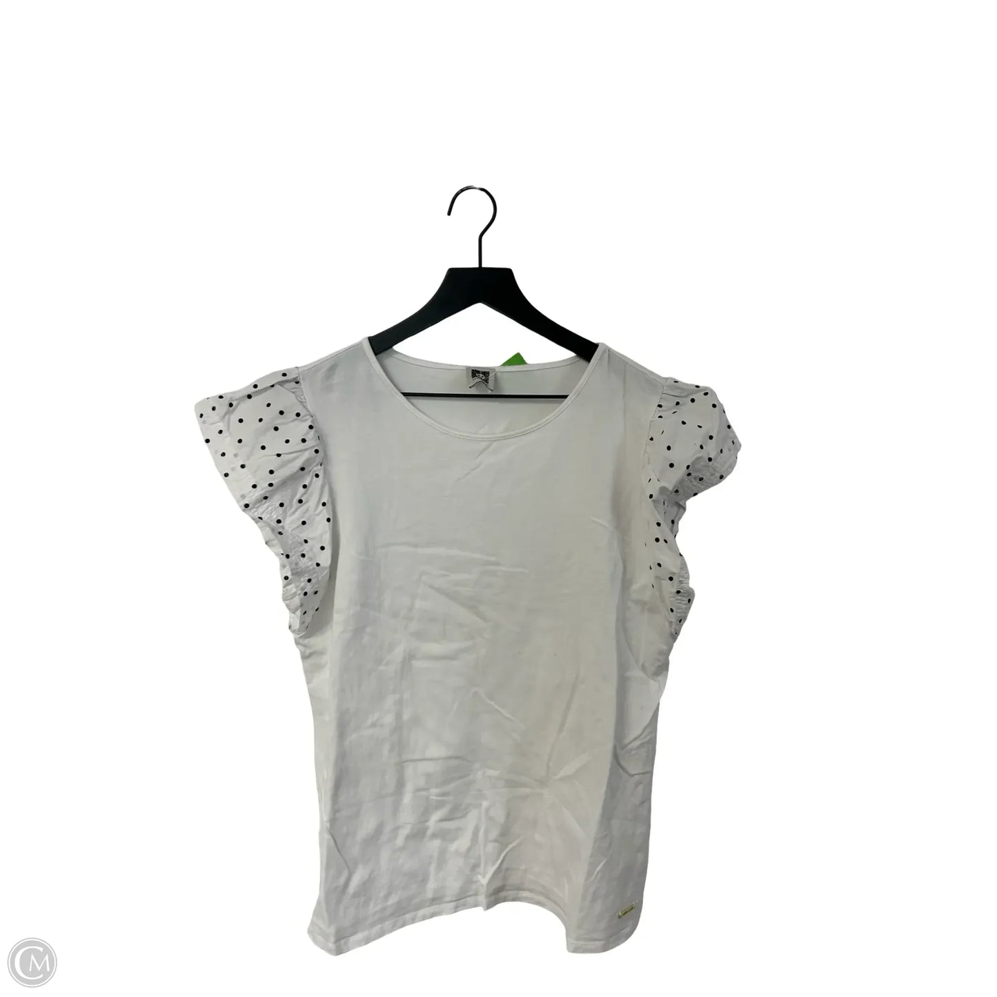 Top Short Sleeve By Anne Klein In White, Size: M