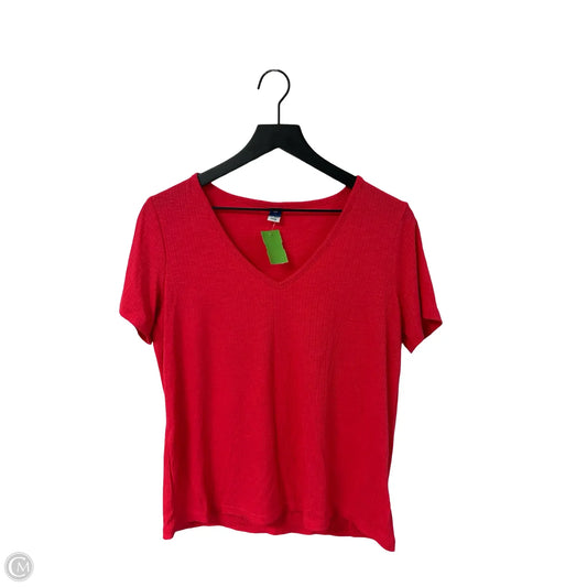 Top Short Sleeve Basic By Old Navy In Coral, Size: S