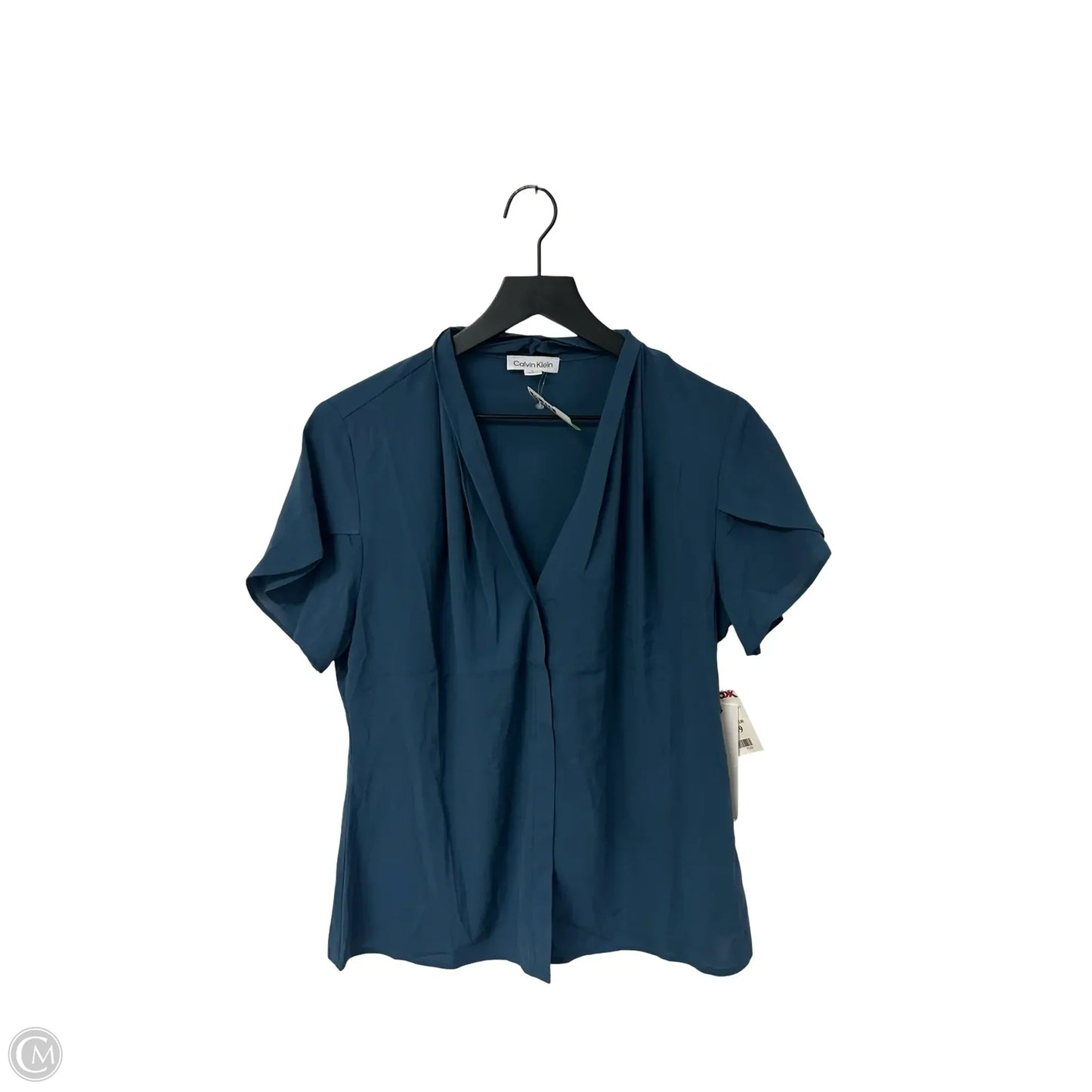 Top Short Sleeve By Calvin Klein In Blue, Size: L