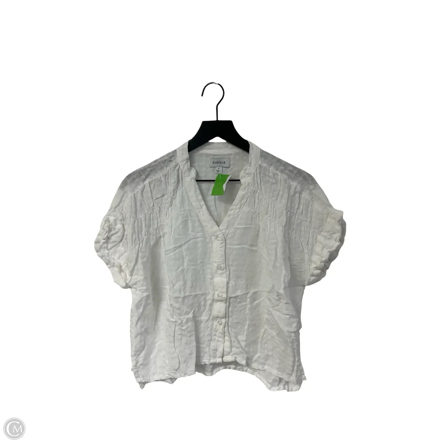 Top Short Sleeve By Evereve In White, Size: S