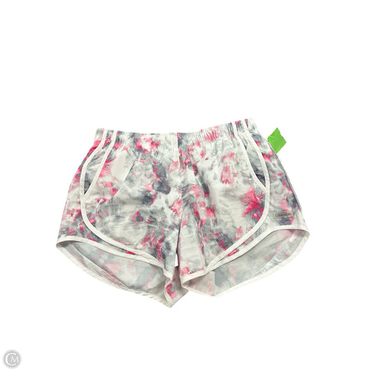 Athletic Shorts By Calvin Klein Performance In Grey & Pink, Size: M