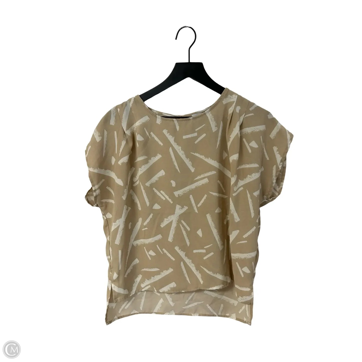 Top Short Sleeve By Gilli In Cream & White, Size: M