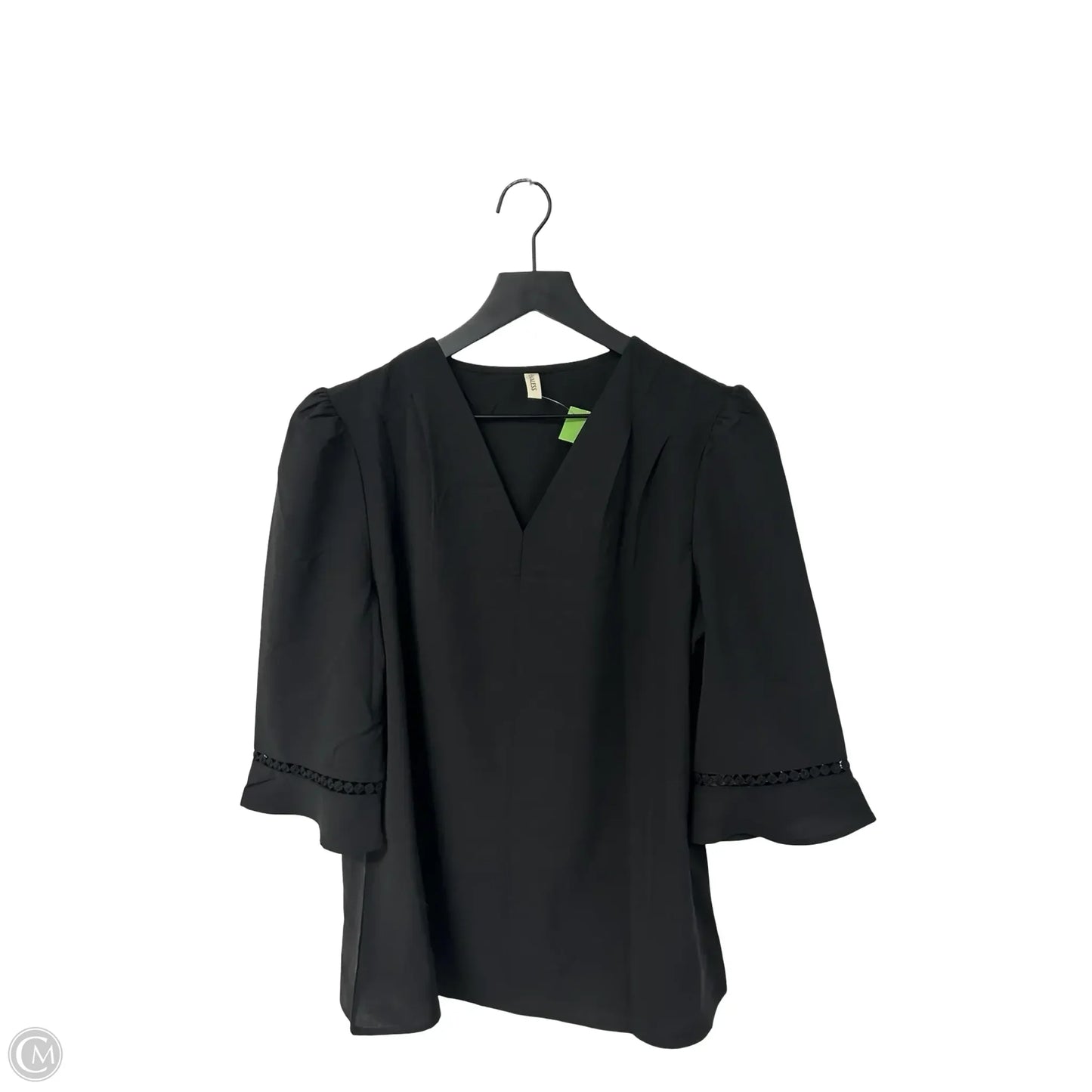 Top Short Sleeve By Cme In Black, Size: M