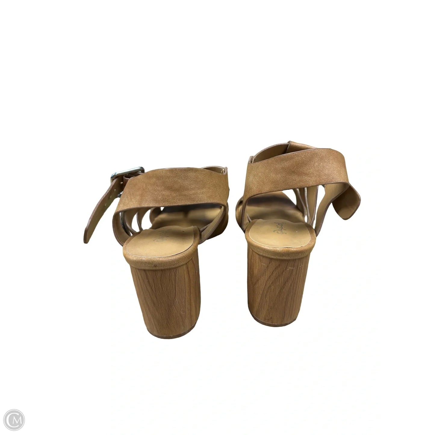 Sandals Heels Block By Qupid In Brown, Size: 6