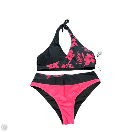 Swimsuit 2pc By Cmf In Black & Pink, Size: Xl
