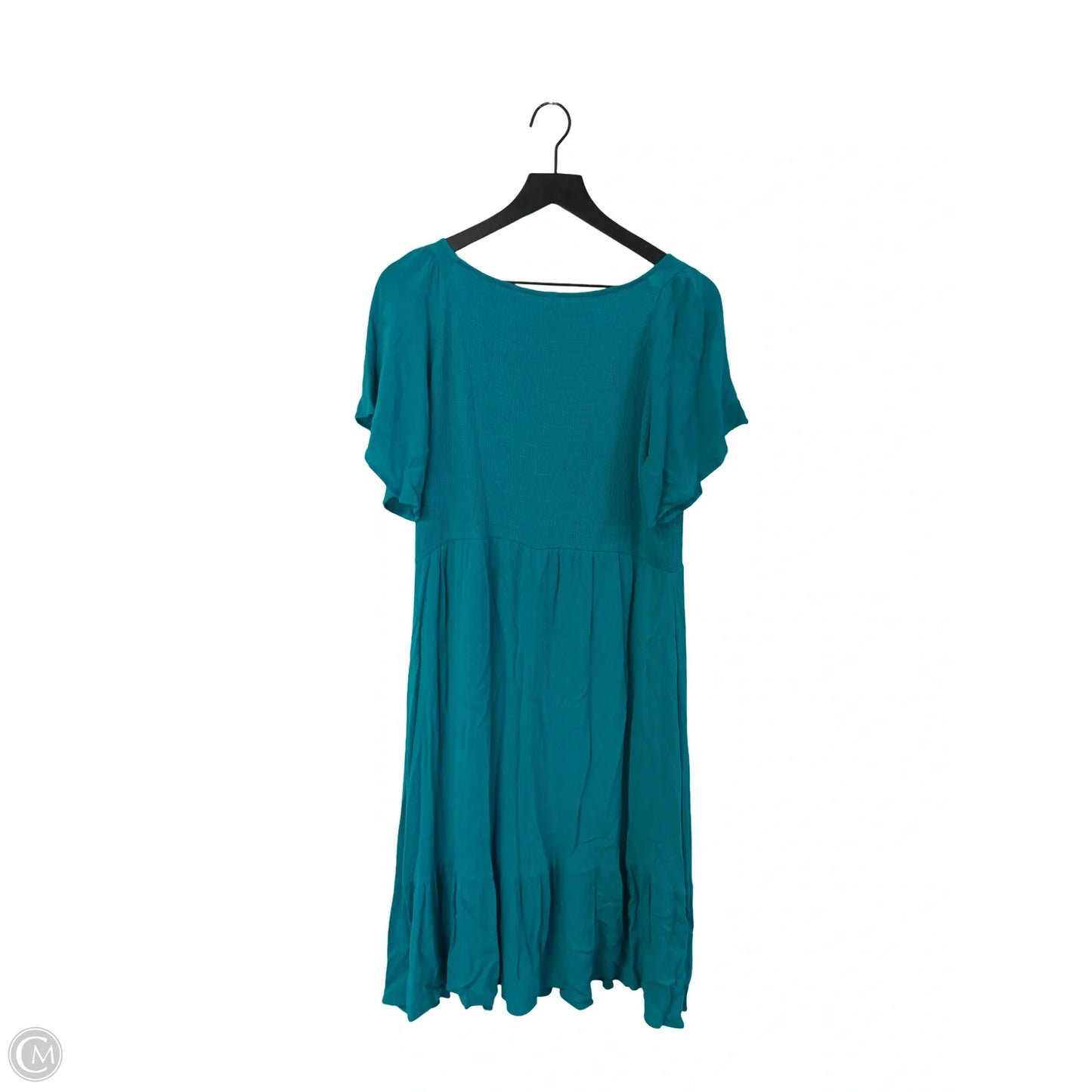 Dress Casual Midi By Cmf In Aqua, Size: Xl