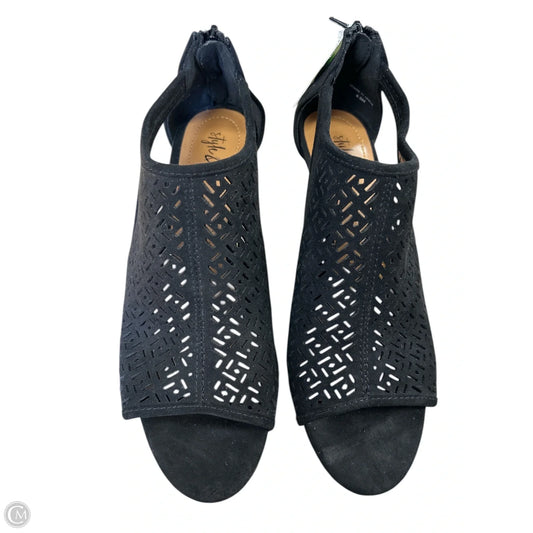 Sandals Heels Kitten By Style And Company In Black, Size: 8.5