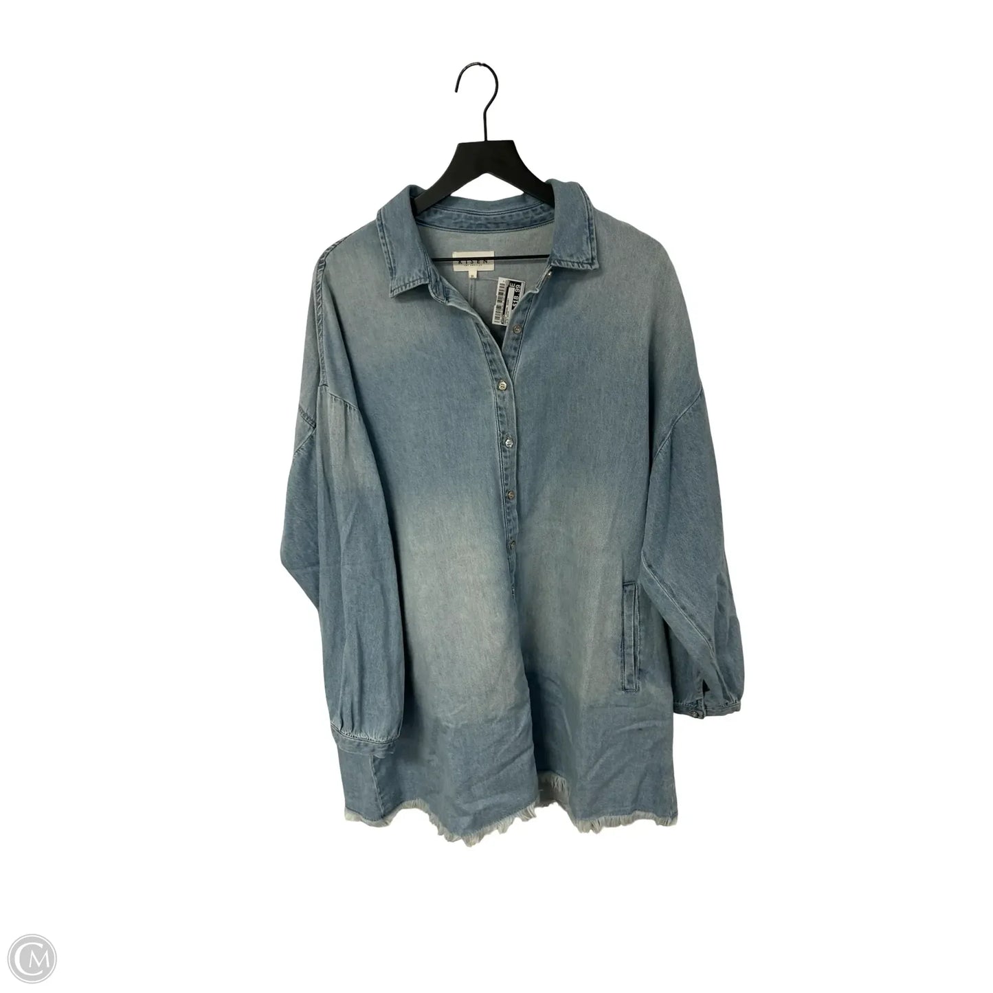 Dress Casual Short By Risen In Blue Denim, Size: Xl