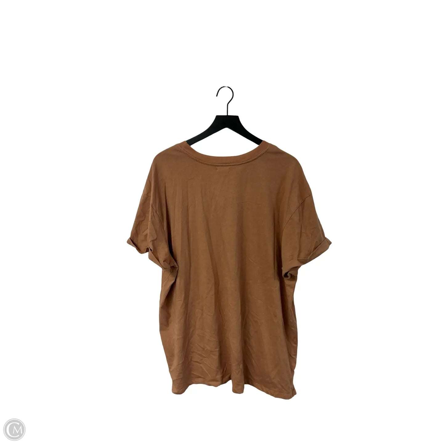 Top Short Sleeve By Maurices In Brown, Size: 1x
