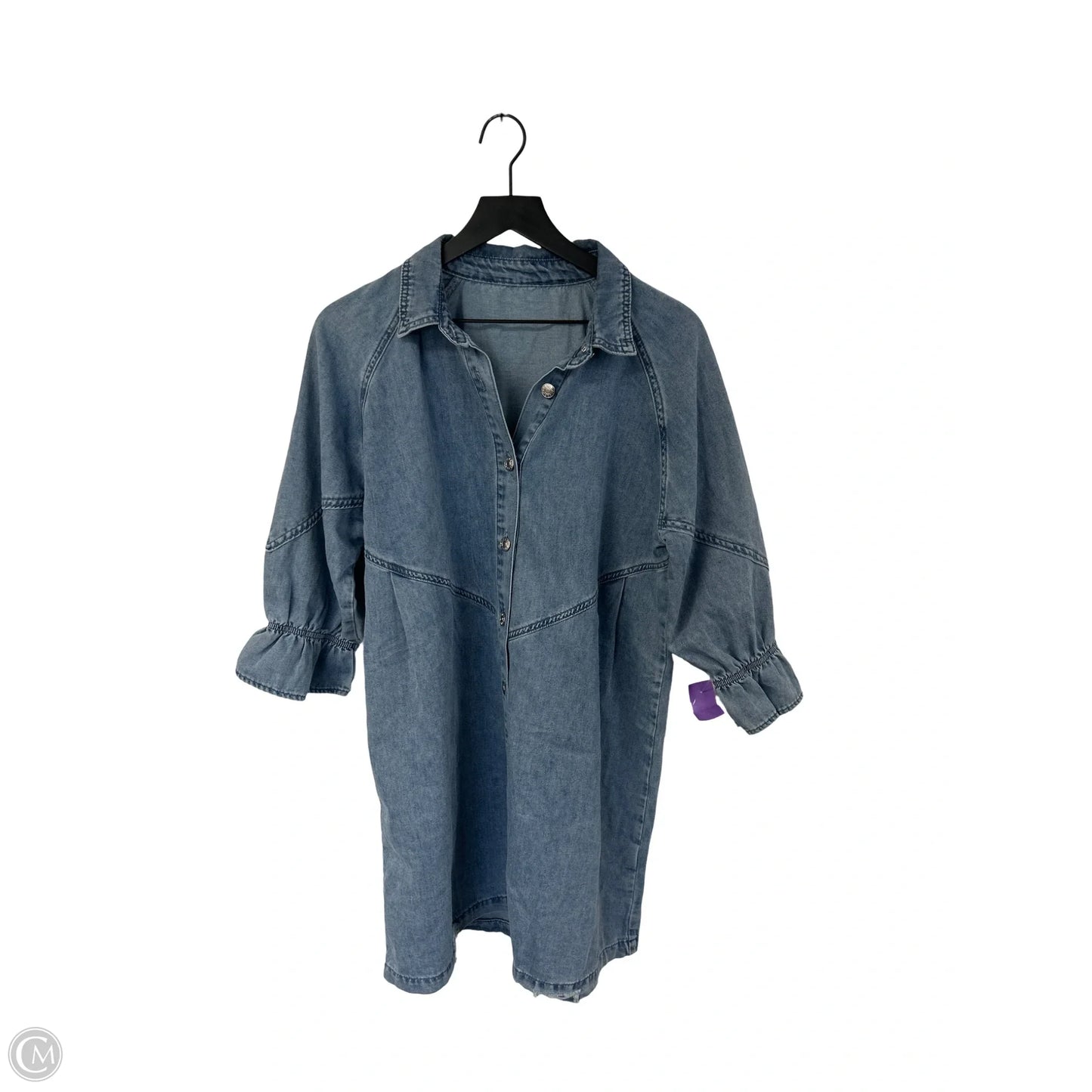 Dress Casual Short By Cmf In Blue Denim, Size: M