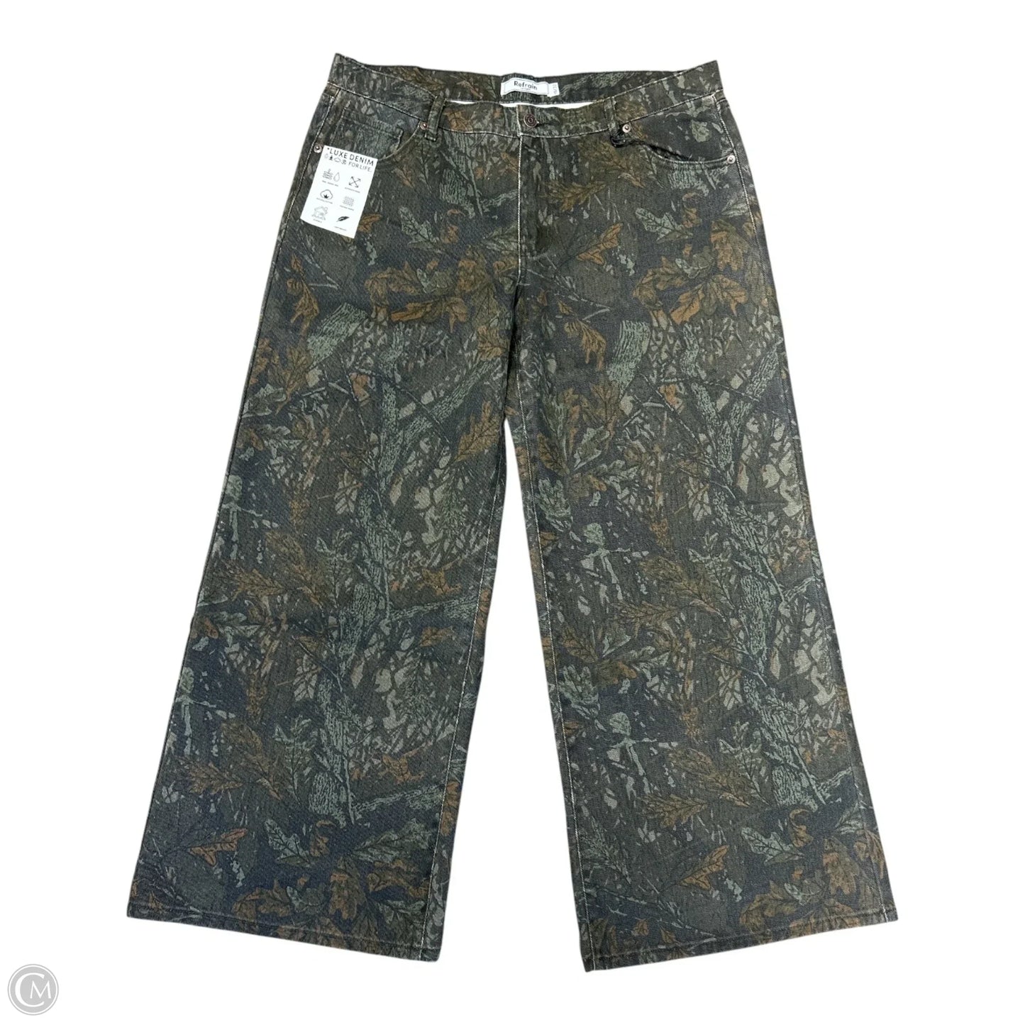 Jeans Wide Leg By Cmc In Camouflage Print, Size: 14