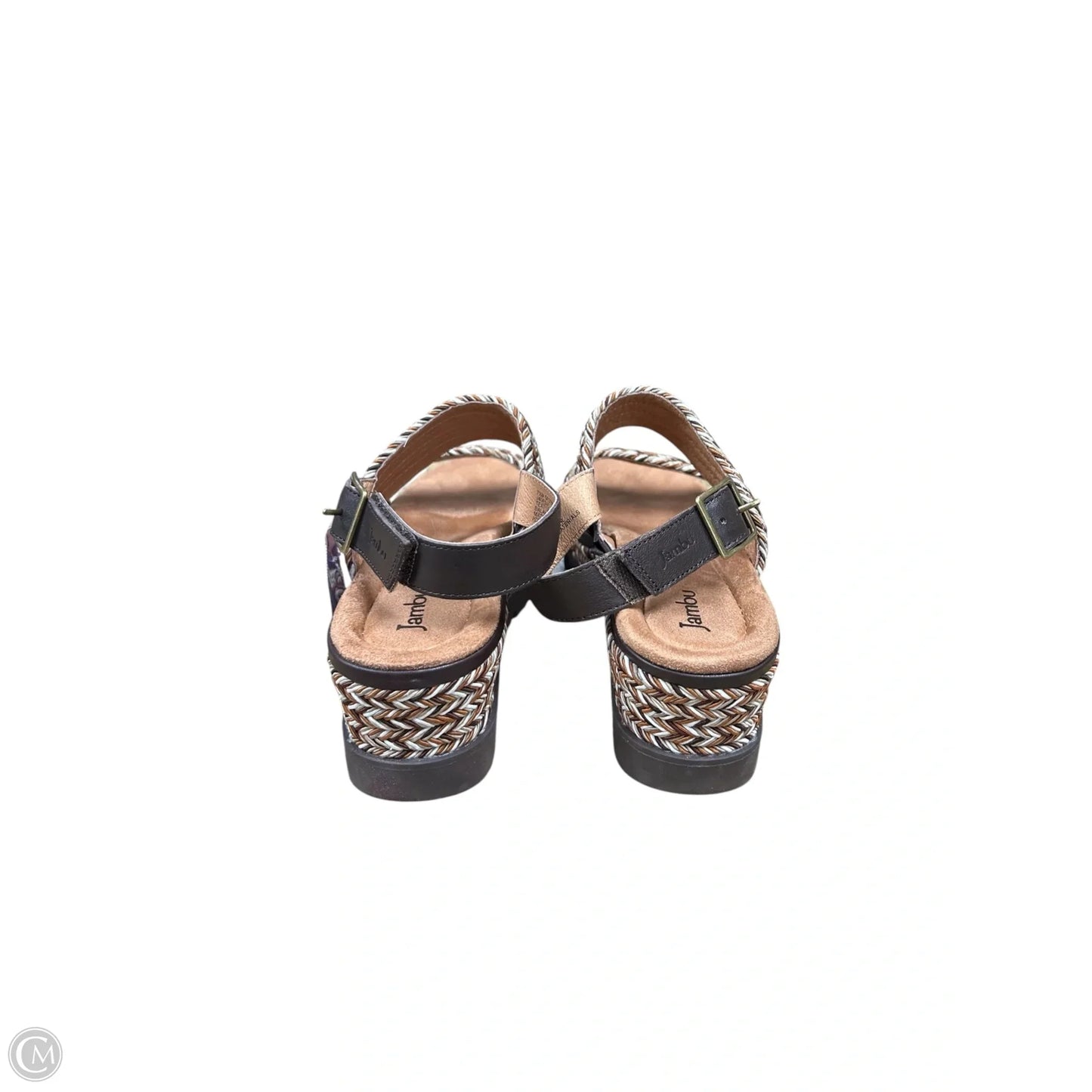 Sandals Heels Platform By Jambu In Brown & Tan, Size: 7.5