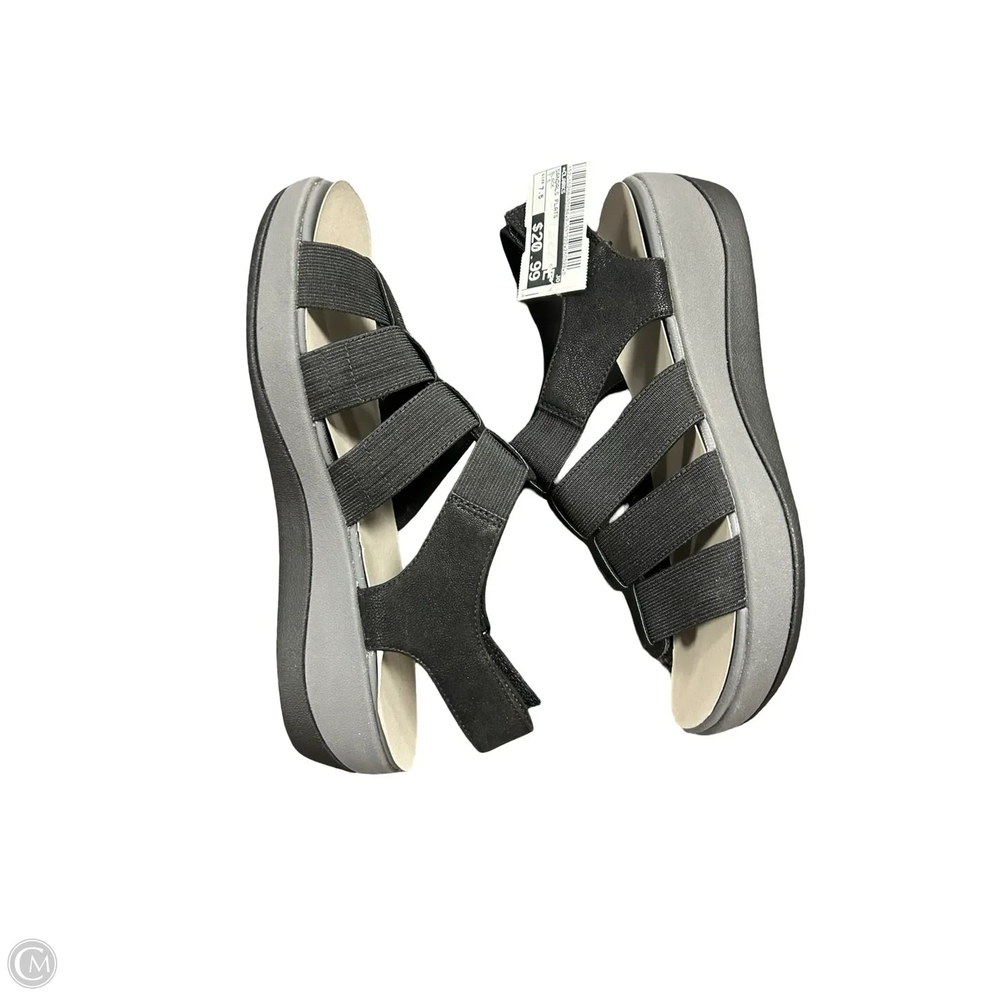 Sandals Flats By Clarks In Black, Size: 7.5