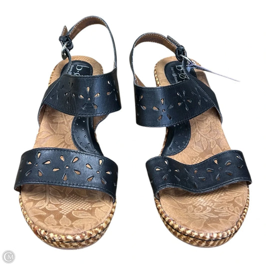 Sandals Heels Wedge By Boc In Black, Size: 8