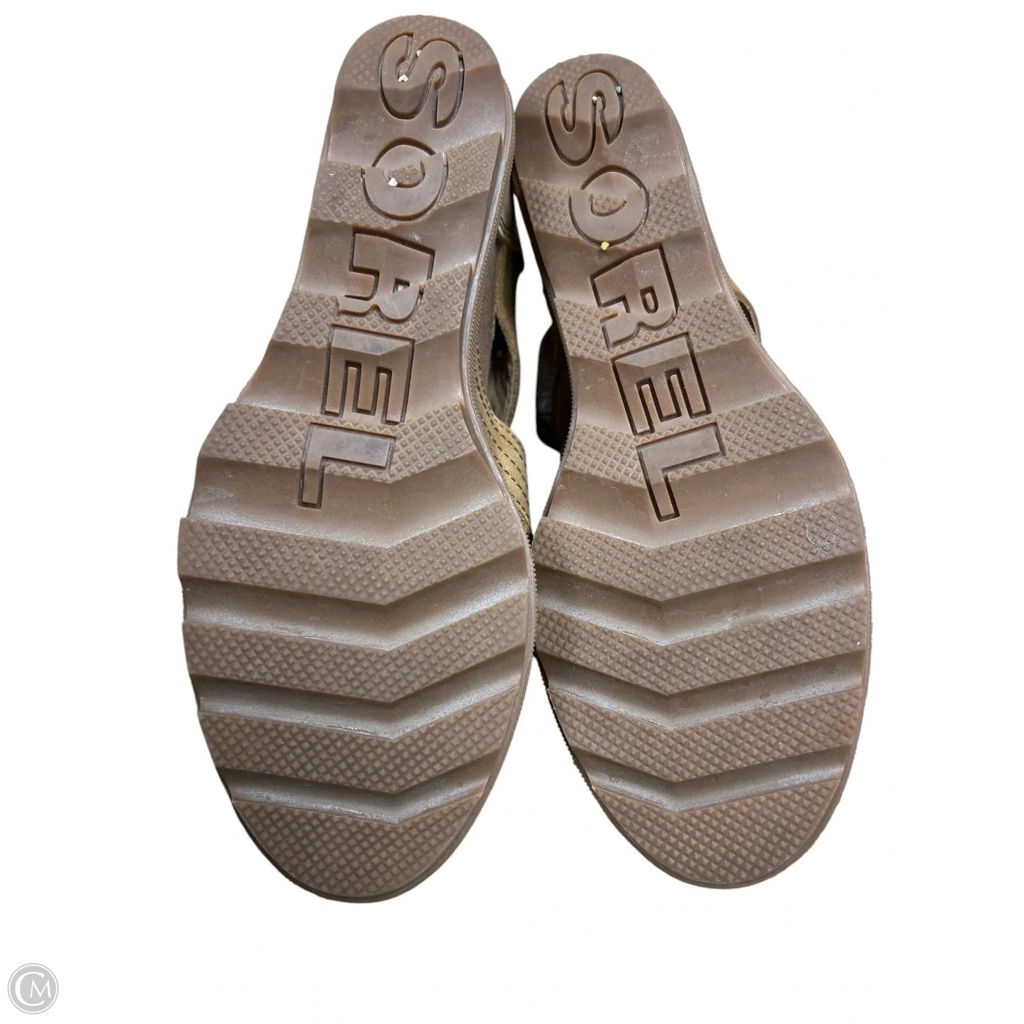 Sandals Heels Wedge By Sorel In Tan, Size: 8.5