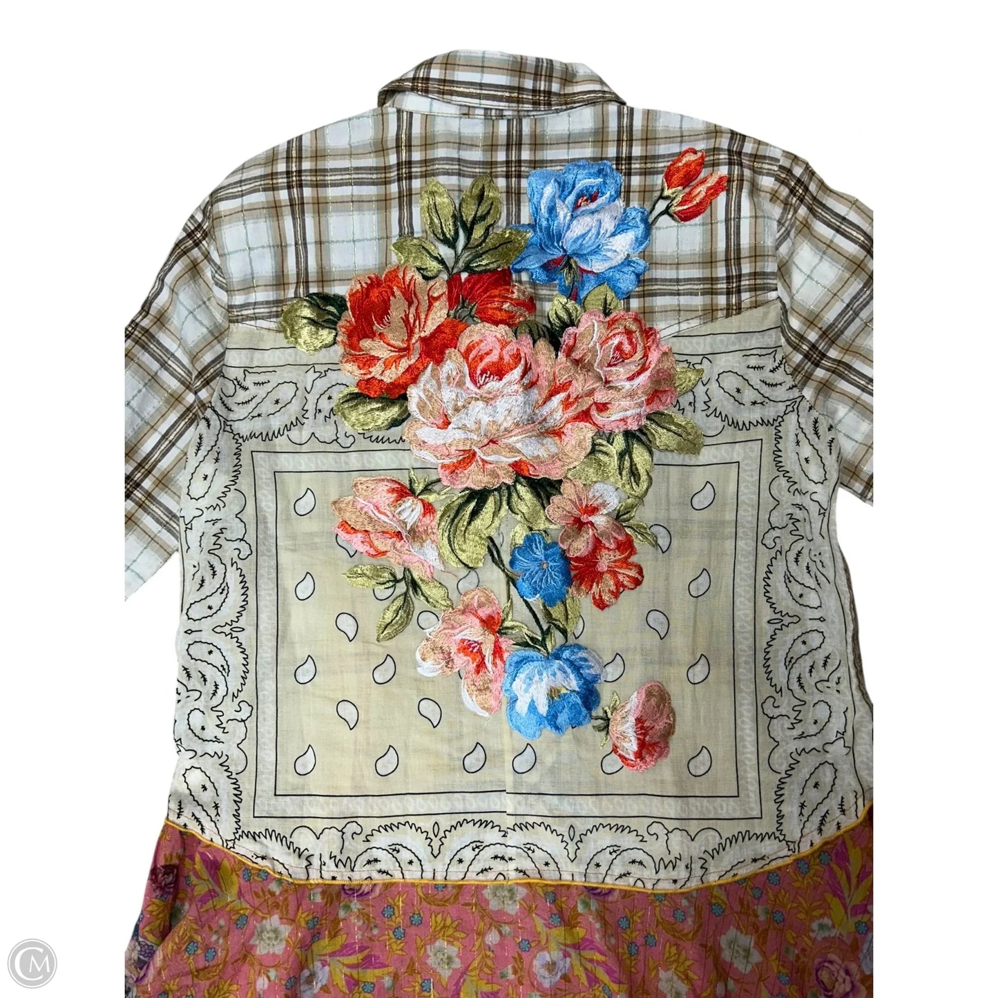 Blouse Long Sleeve By Aratta Silent Journey In Floral Print, Size: M