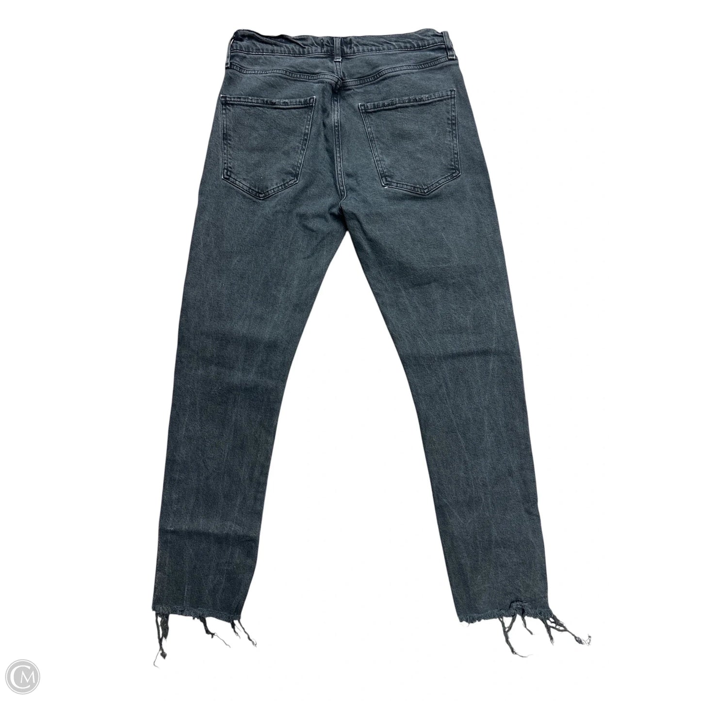 Jeans Straight By Agolde In Black Denim, Size: 4