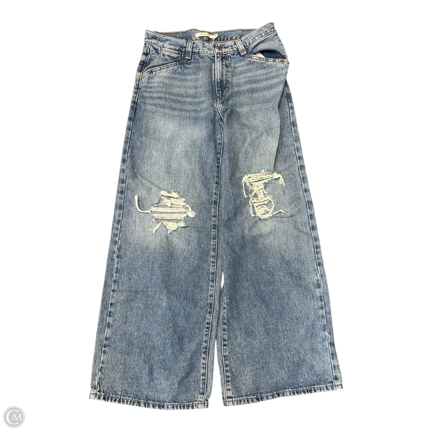 Jeans Wide Leg By Levis In Blue Denim, Size: 4