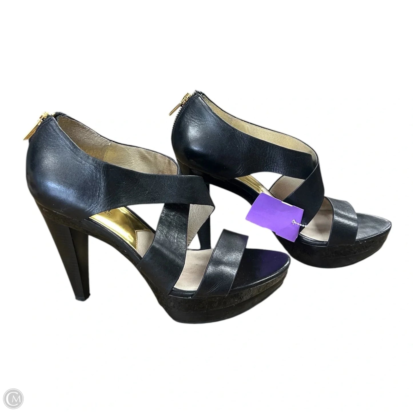 Sandals Heels Stiletto By Michael By Michael Kors In Black, Size: 8