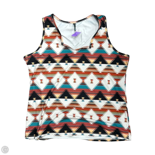 Top Sleeveless By Cmc In Multi-colored, Size: 2x