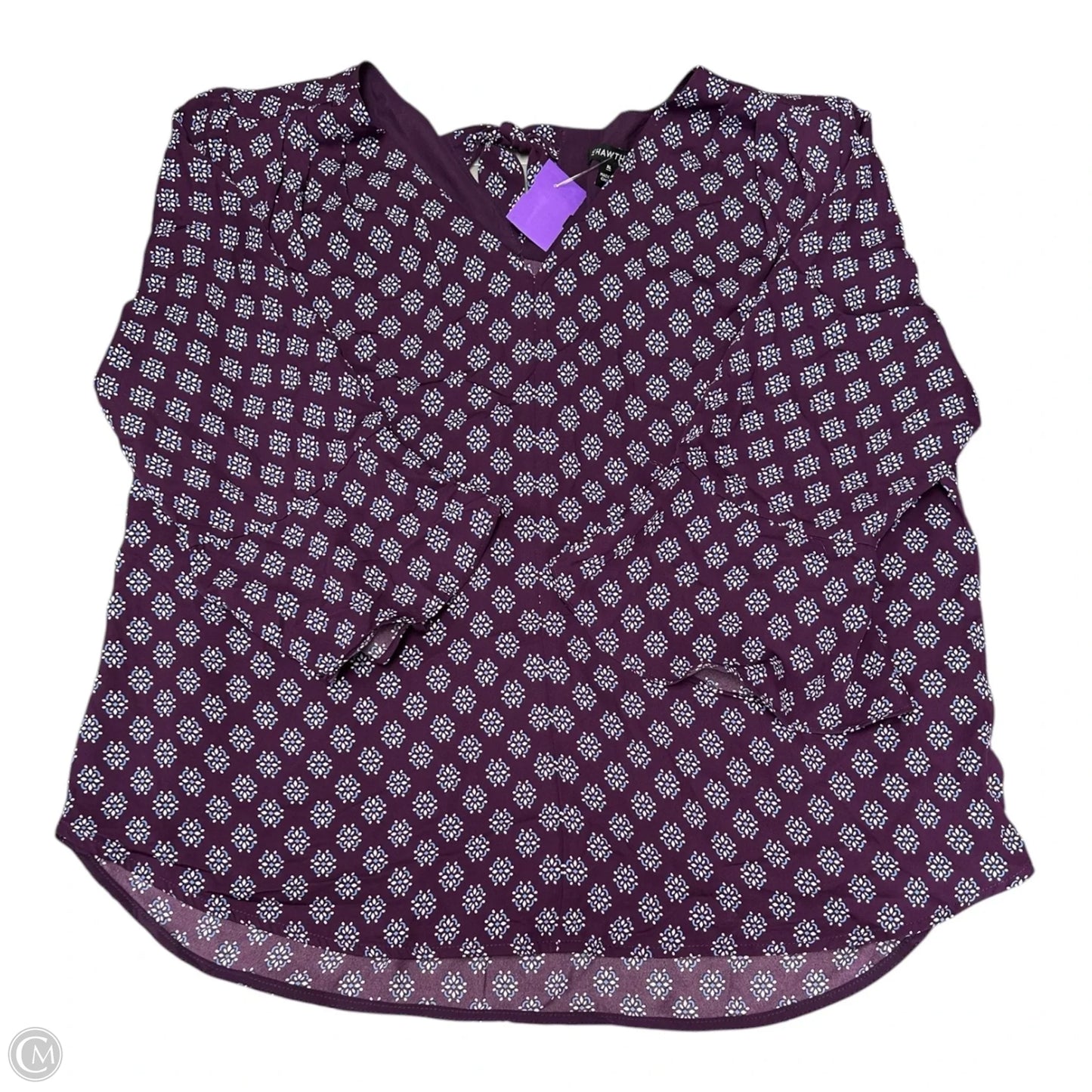Top 3/4 Sleeve By 41 Hawthorn In Blue & Purple, Size: Xl