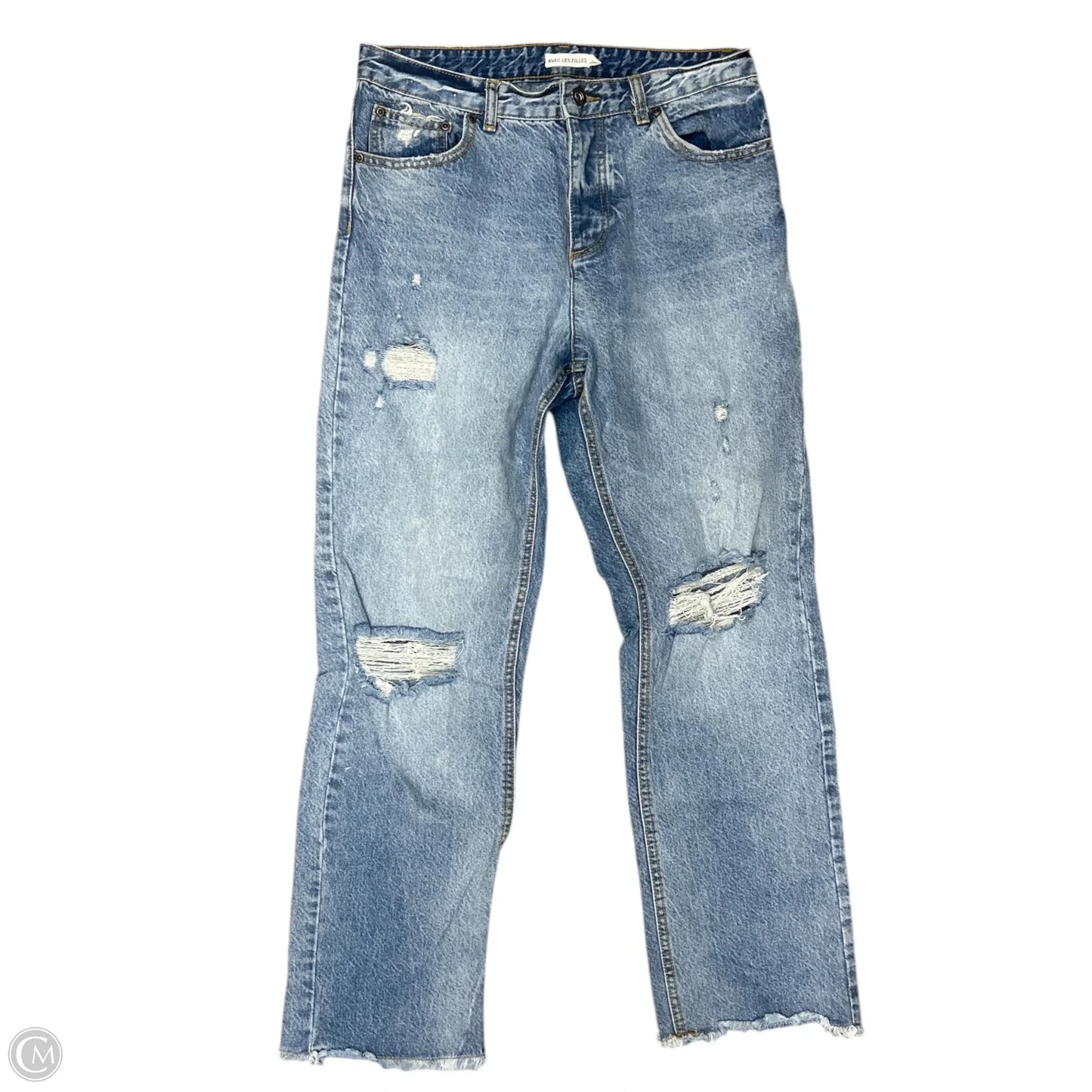 Jeans Straight By Avec Les Filles In Blue Denim, Size: 8