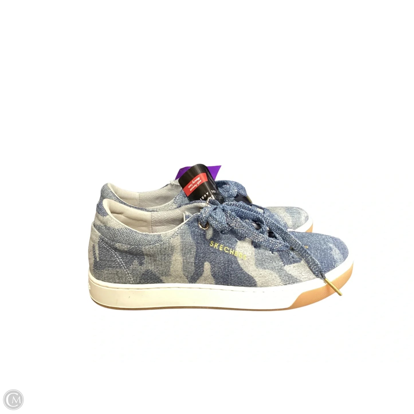 Shoes Sneakers By Skechers In Blue Denim, Size: 6