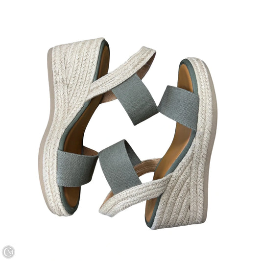 Sandals Heels Wedge By Mia In Green, Size: 8.5