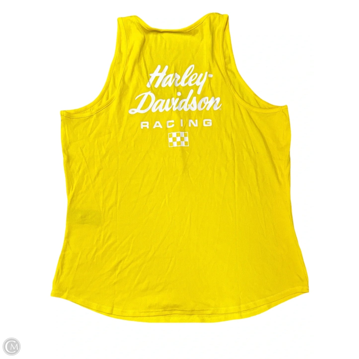 Top Sleeveless By Harley Davidson In Yellow, Size: 2x
