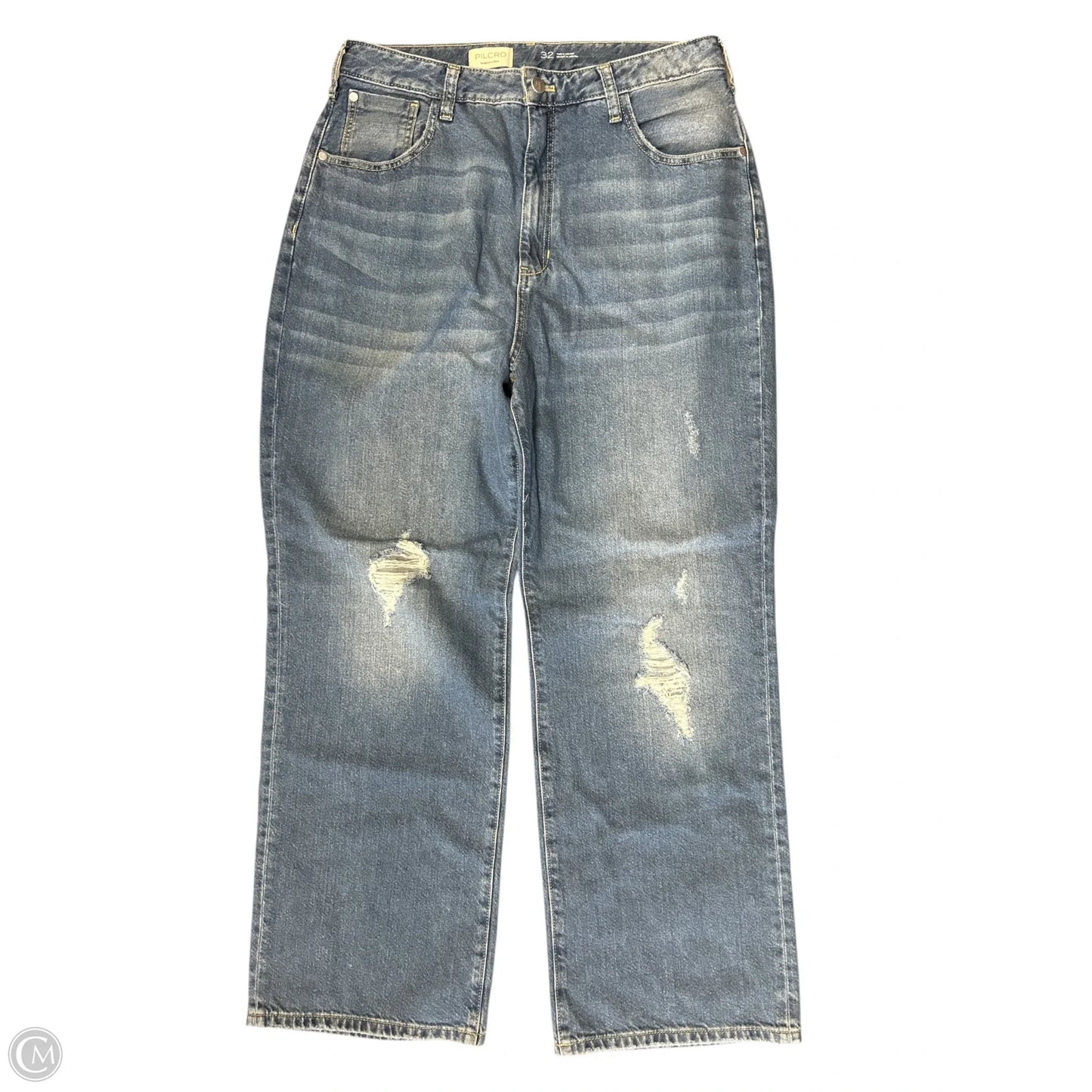 Jeans Wide Leg By Pilcro In Blue Denim, Size: 14