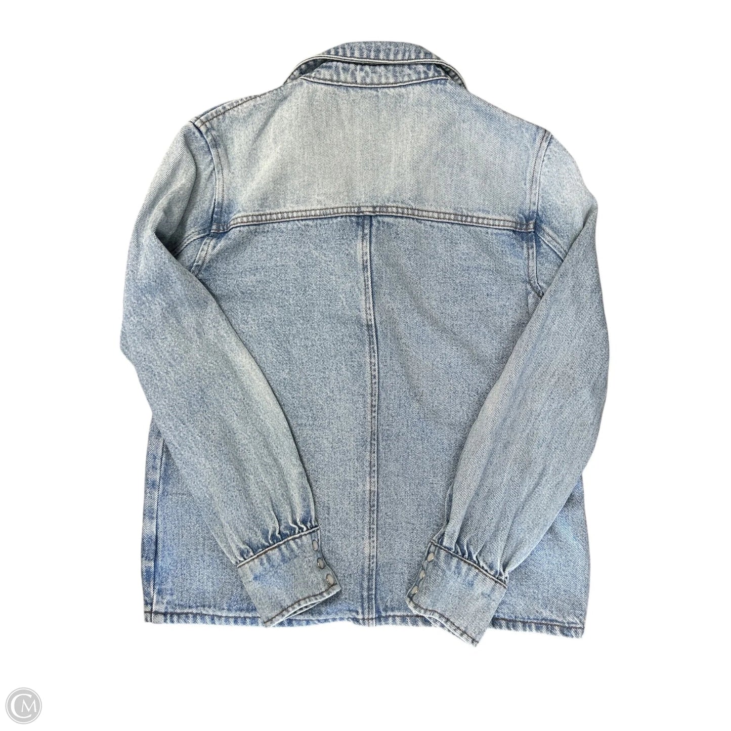 Blouse Long Sleeve By Kut In Blue Denim, Size: S