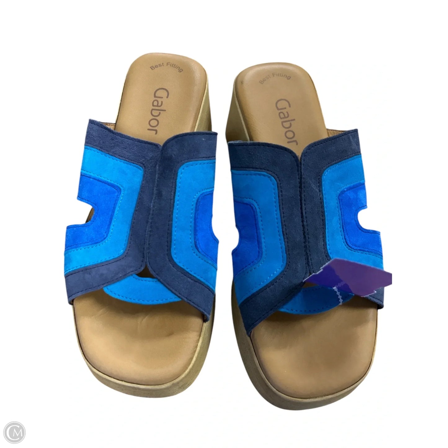 Sandals Heels Platform By Cmc In Blue, Size: 7