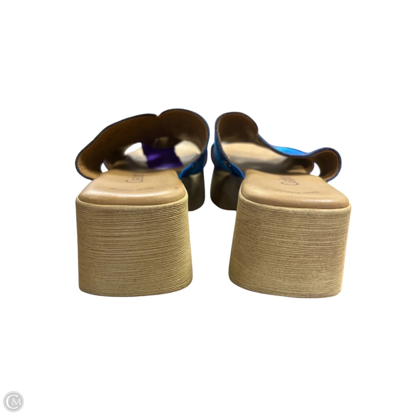 Sandals Heels Platform By Cmc In Blue, Size: 7