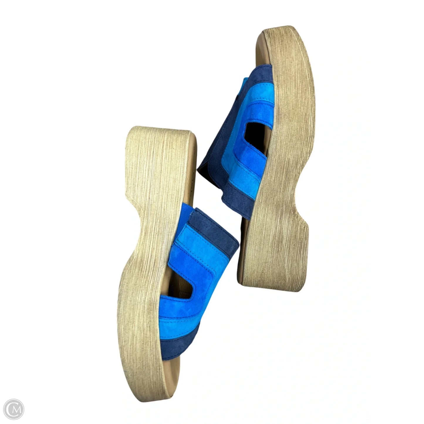 Sandals Heels Platform By Cmc In Blue, Size: 7