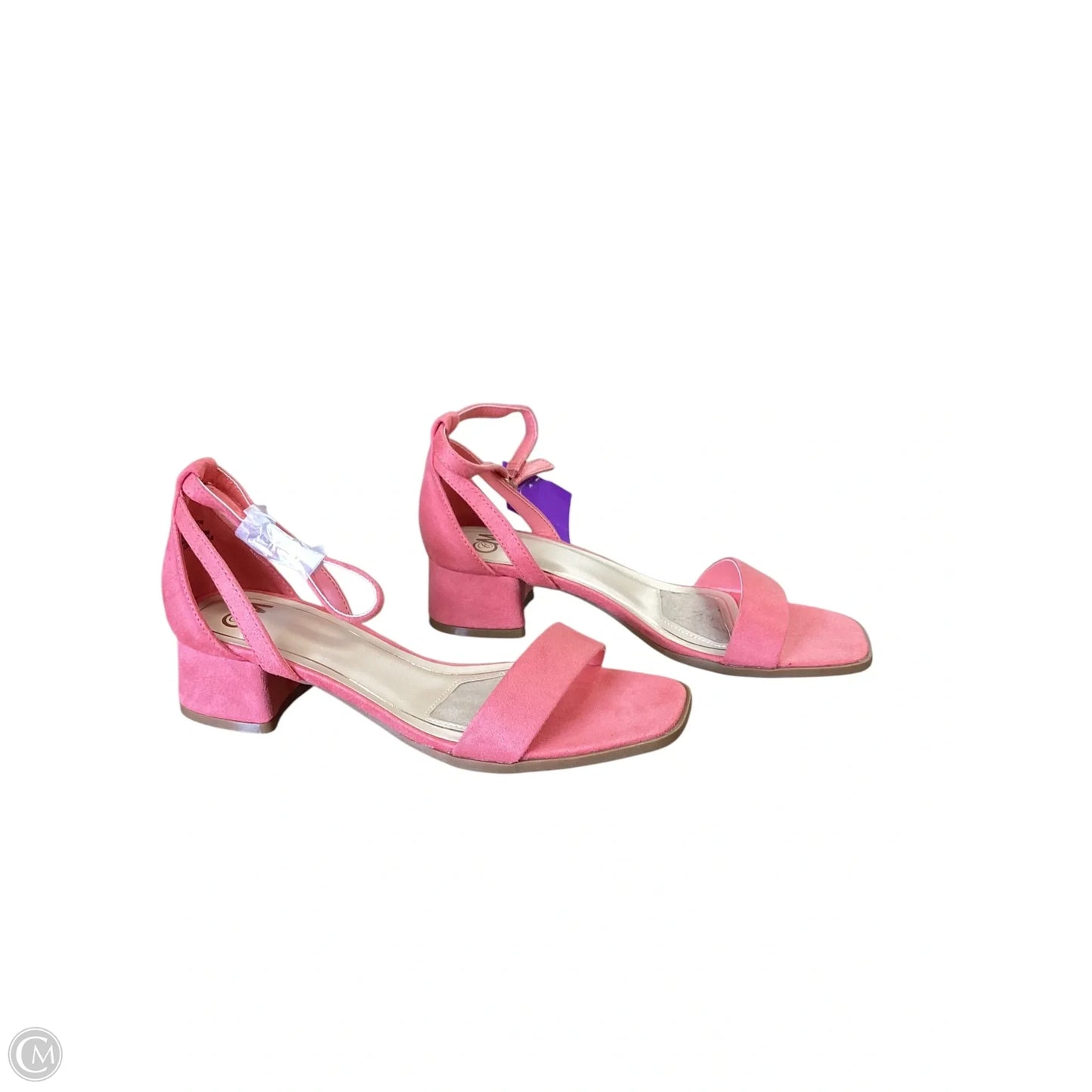 Sandals Heels Block By Cme In Pink, Size: 6.5