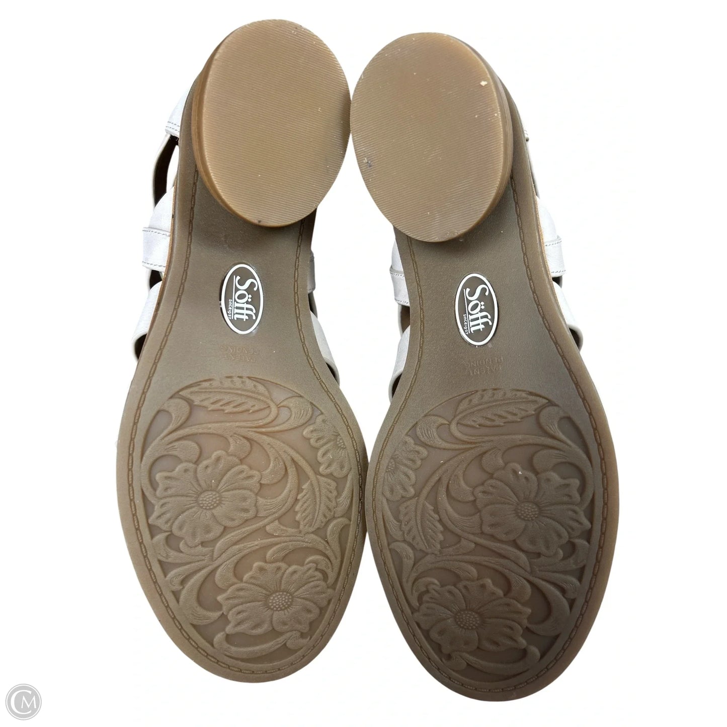 Sandals Heels Block By Sofft In Cream, Size: 8.5