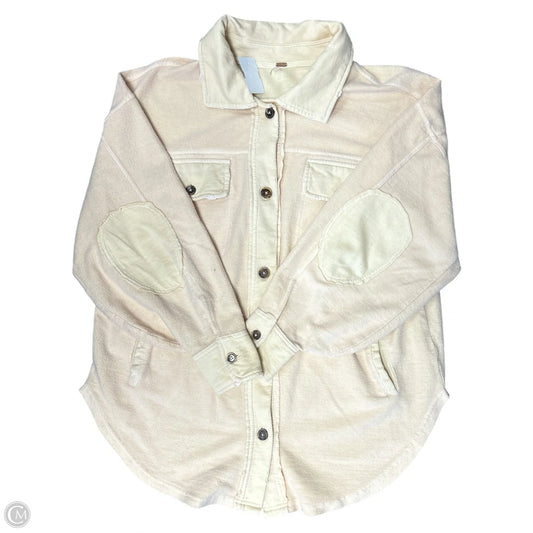Jacket Shirt By Free People In Peach, Size: M