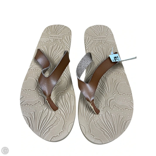 Sandals Flip Flops By Billabong In Brown, Size: 11