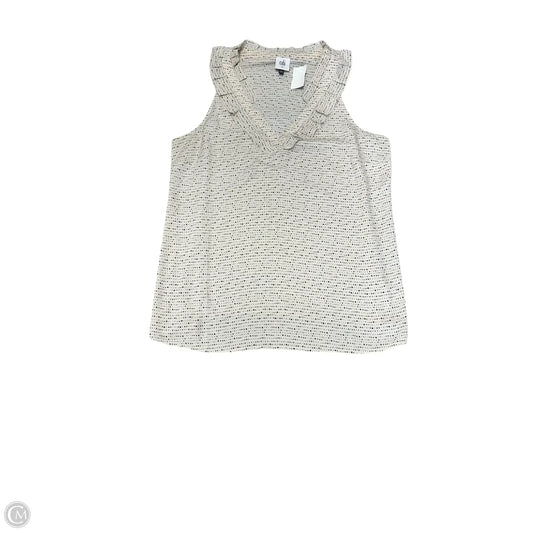 Top Sleeveless By Cabi In Black & Cream, Size: M
